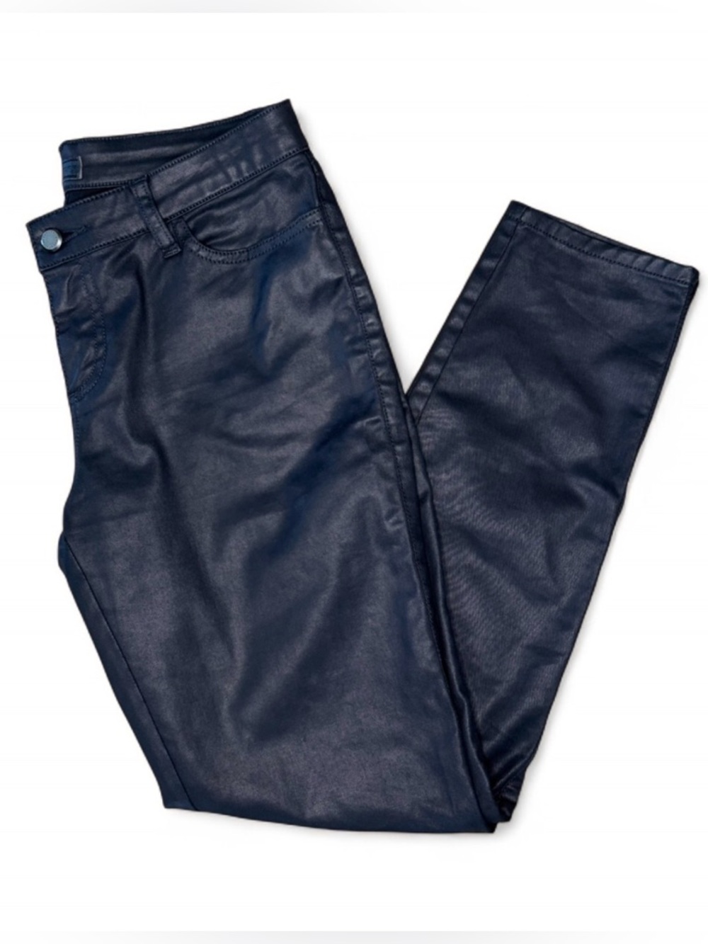 Belstaff Waxed Skinny Moto Biker Mob Wife Jeans Y2K Low Rise Size 28 LIKE NEW!